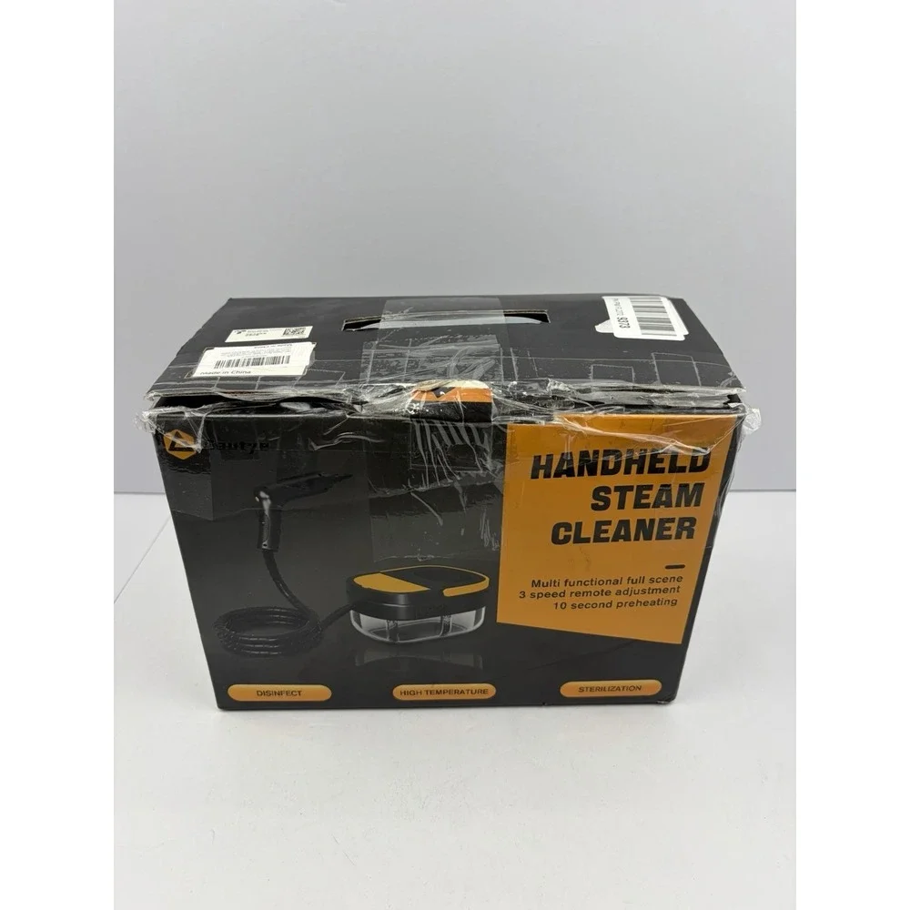 GAUTYE Steam Cleaner Adjustable Handle Black/Yellow Multipurpose Steamer